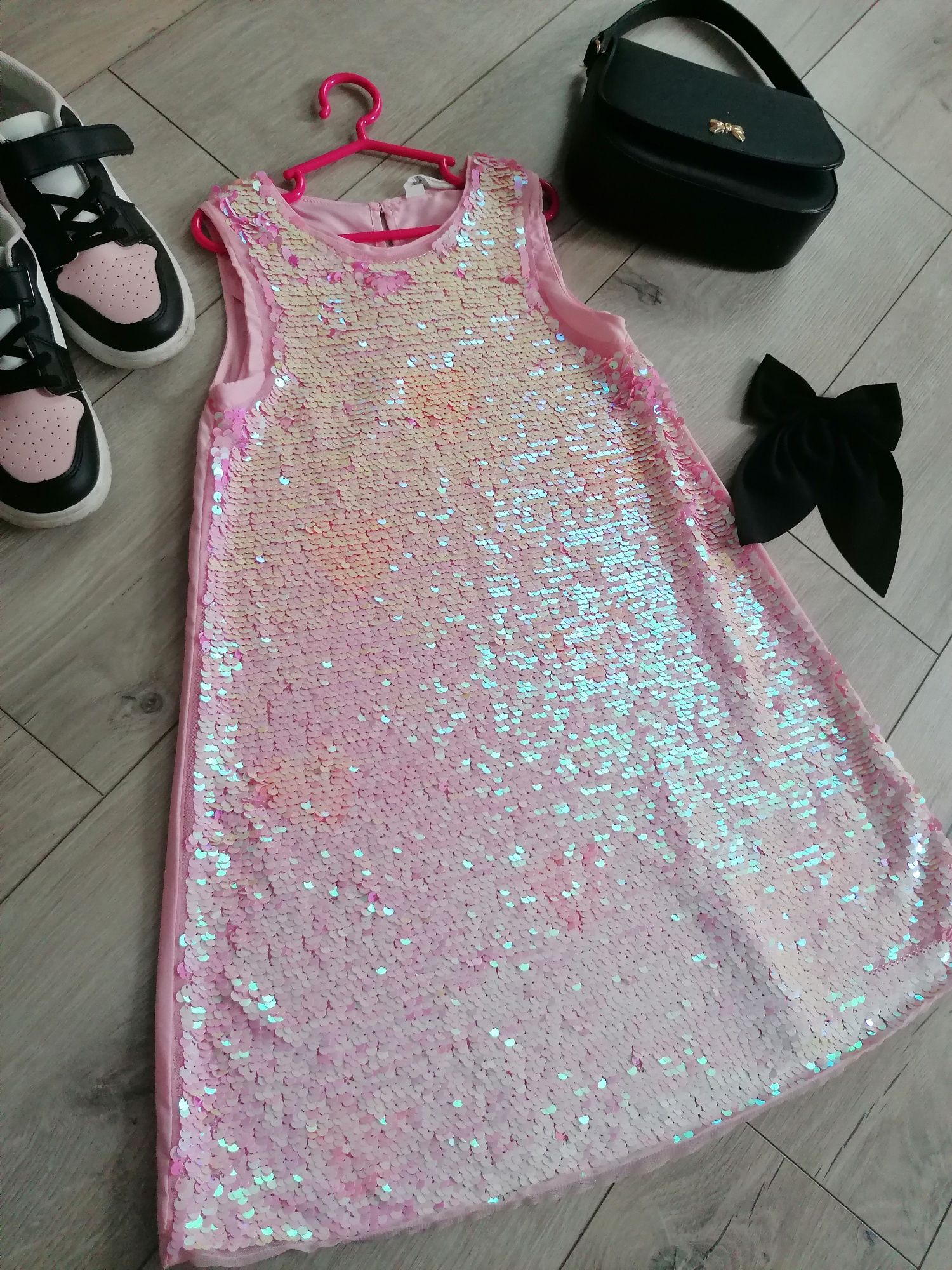Сукня, плаття святкове в паєтки, плаття на дівчинку 8-9 років, H&M