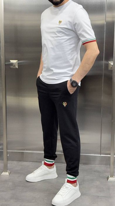 LACOSTE спортивный мужской костюм комлпект летний футболка шорты