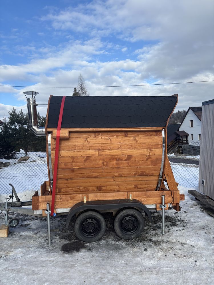 Mobilna sauna beczka  ogrodowa