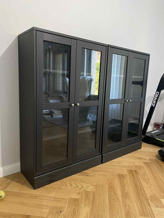 Okazja szafka regał witryna Ikea Havsta ciemnobrązowe