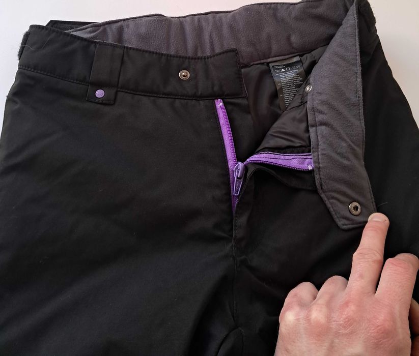 Подростковые горнолыжные чёрные зимние детские штаны H&M на девочку