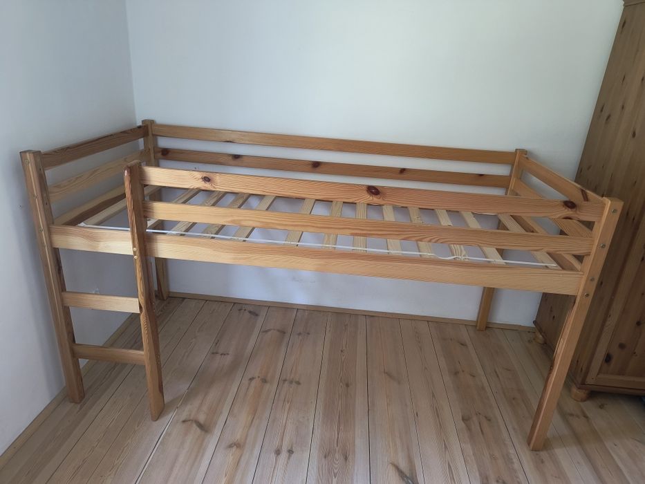 Łóżko na antresoli piętrowe dziecięce 90x200