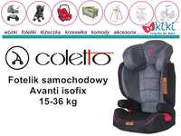 Fotelik samochodowy Coletto Avanti isofix 15-36 kg czerwony i czarny