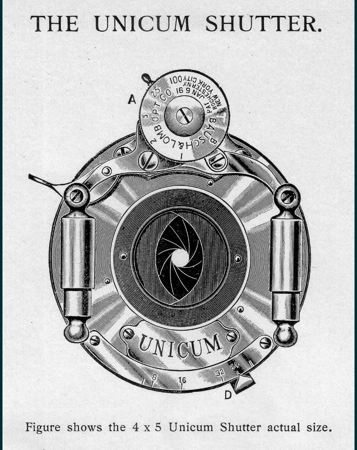 Объектив Antique Eastman Kodak Lens BAUSCH&LOMB OPTICAL CO & SHUTTER