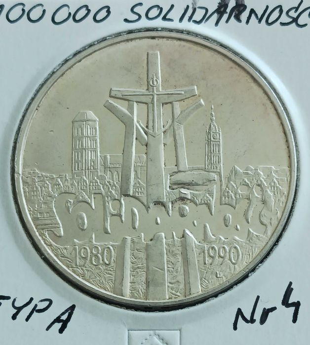 100 000 zł Solidarność 1990 r. nr.4 - Typ "A"-Śliczności