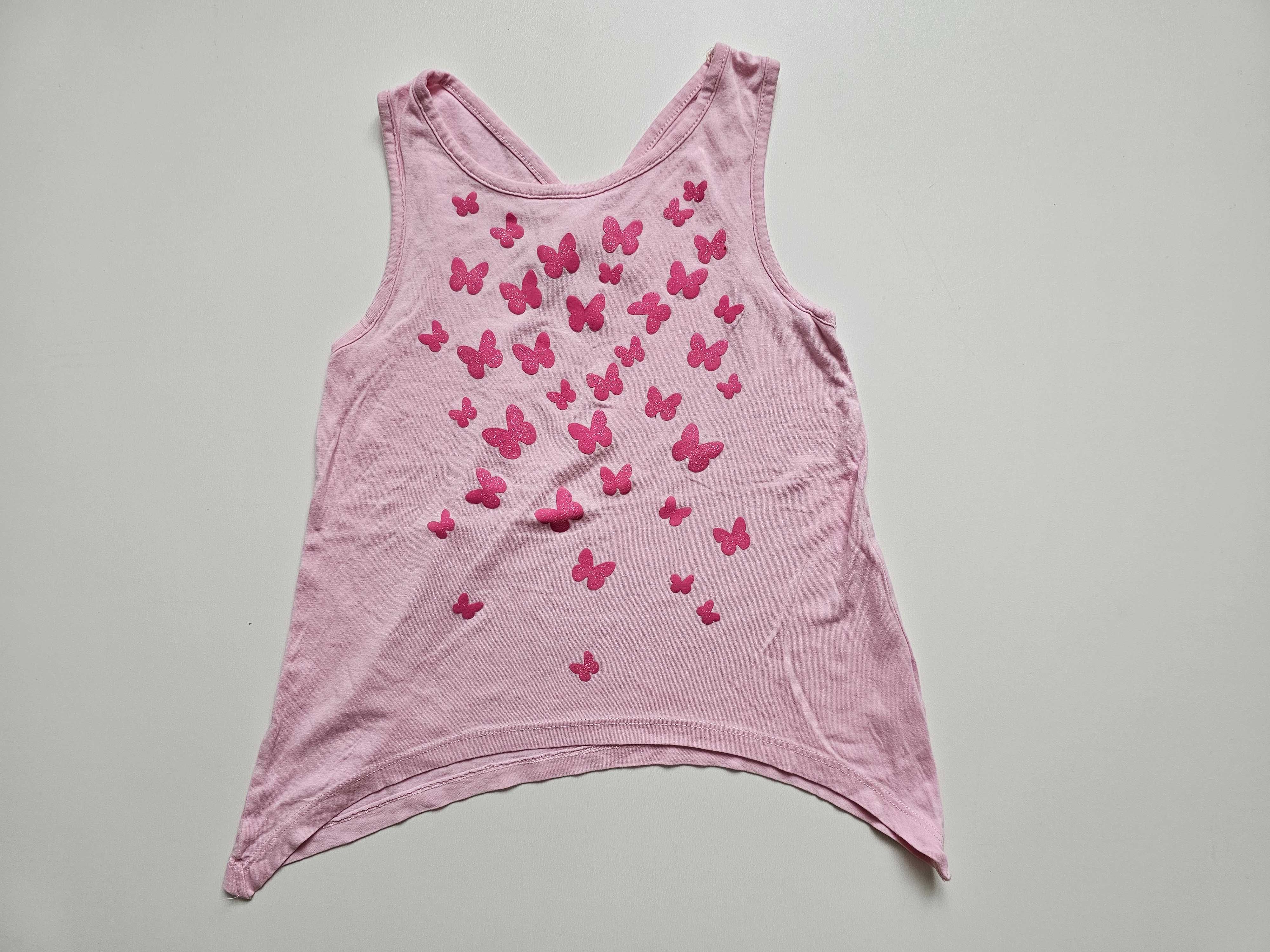 Promocja! 4 tshitrty brokatowe motyle, Minnie, palmy i kwiatki roz.116