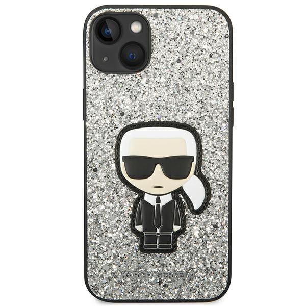 Etui Karl Lagerfeld Iphone 14 Plus 6,7" Silver Glitter Flakes Ikonik