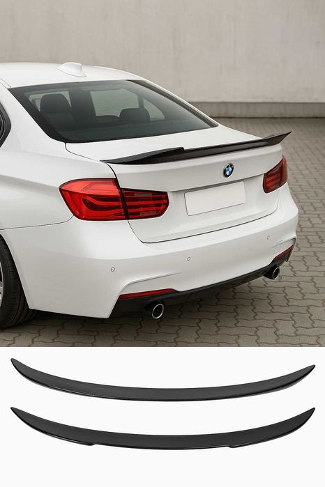 Спойлер BMW style M4 F30 F32 3 4 series 2012 - 2028 цвет черный глянец