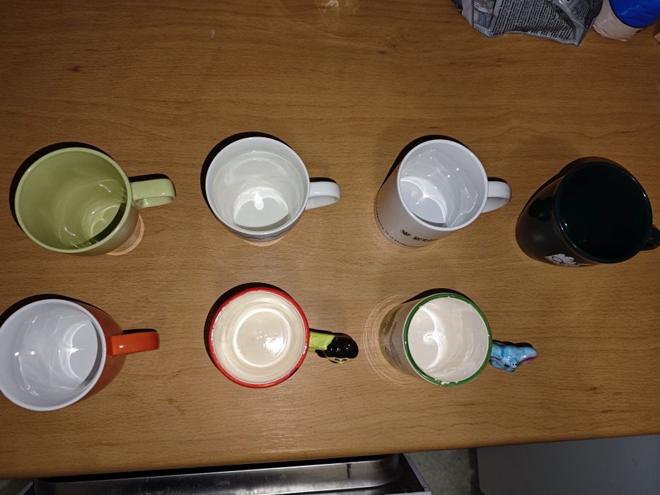 Zestaw 7 stylowych kubków dziecięcych ręcznie malowane