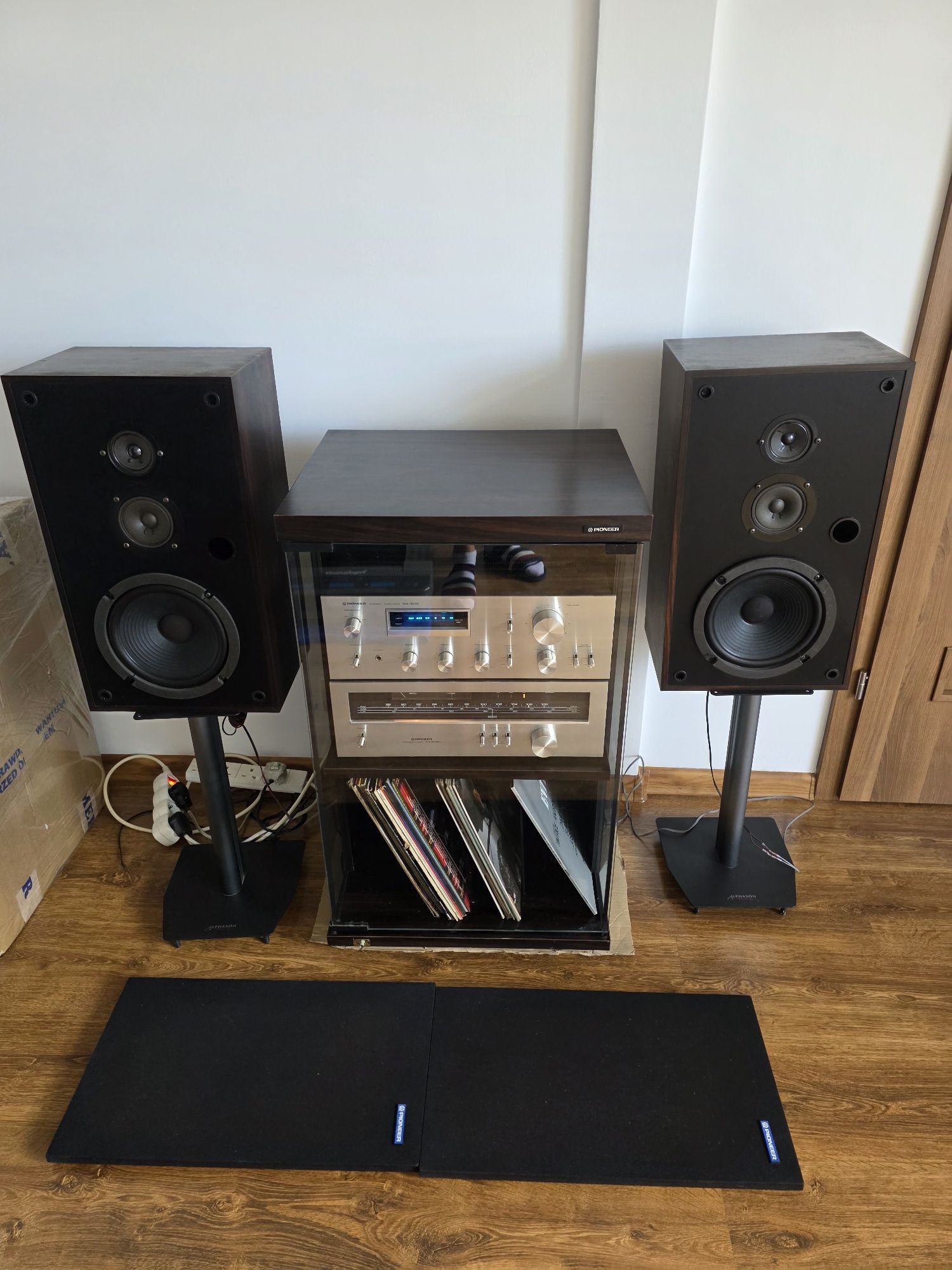 Wieża Pioneer Blue Line wzmacniacz SA 508,tuner TX-608L,szafka,kolumn