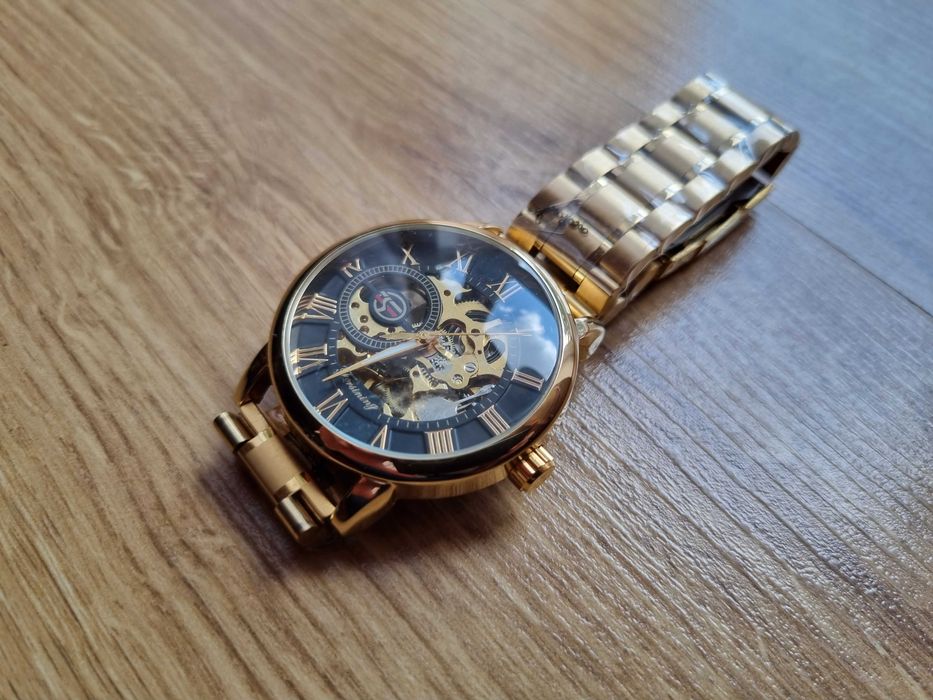 Zegarek męski mechaniczny-automatyczny, skeleton piękne wykonanie NOWY