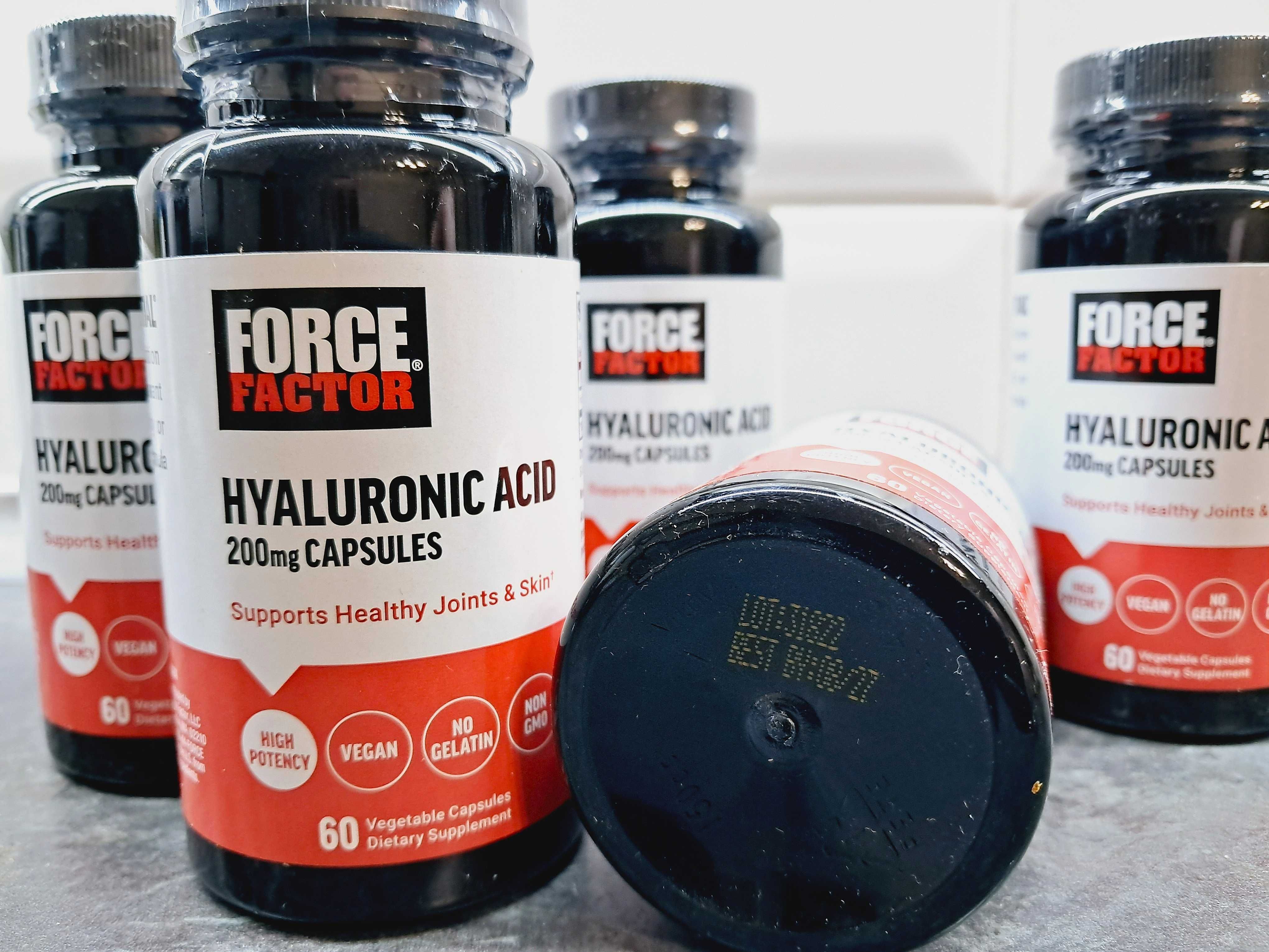 Force Factor, Hyaluronic Acid 200 мг (60 капс.), гиалуроновая кислота