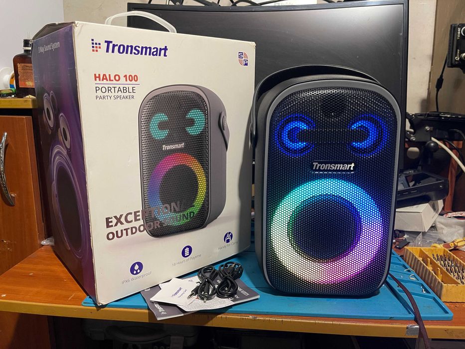 Колонка Tronsmart Halo 100 мощностью 60W с RGB эффектами