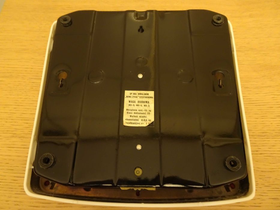 Waga łazienkowa PRL, waga osobowa WO-5 vintage, PRL, retro