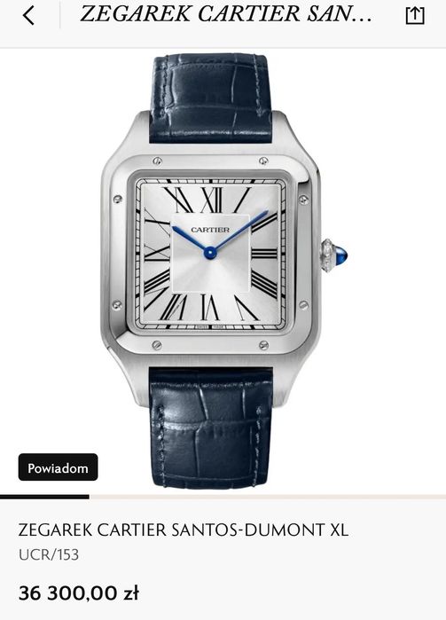 Cartier santos dumont XL jak nowy 2024 grudzien  mechaniczny Piaget