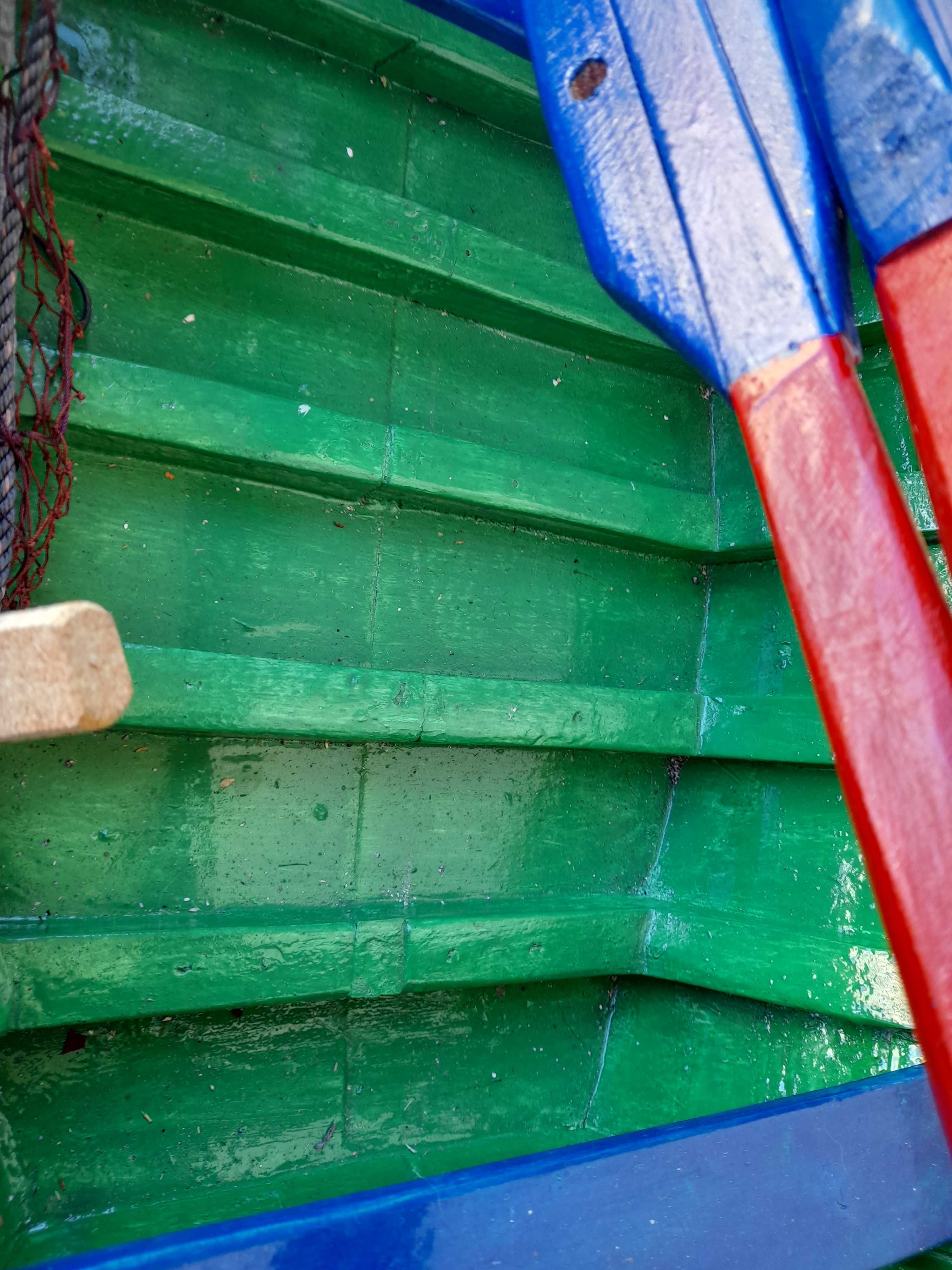 Replica Barco Arte Xávega coleção madeira artesanato pescador
