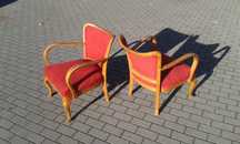 Fotel PRL design Art Deco Ludwik lata 40 50 Vintage cena za 1 szt