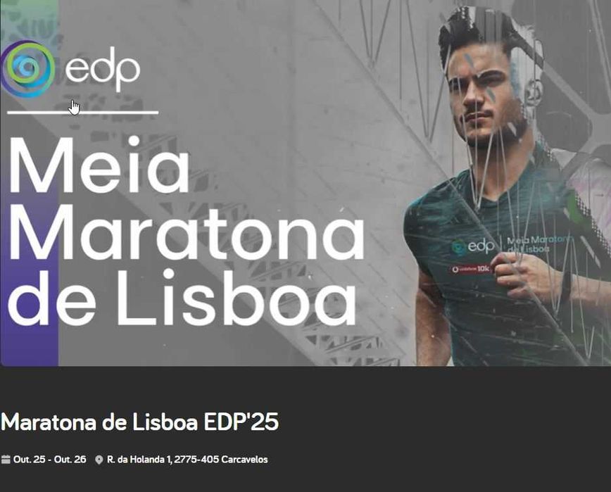 Vendo inscrição Meia Maratona Lisboa
