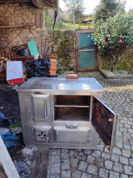 Fogão a lenha em inox