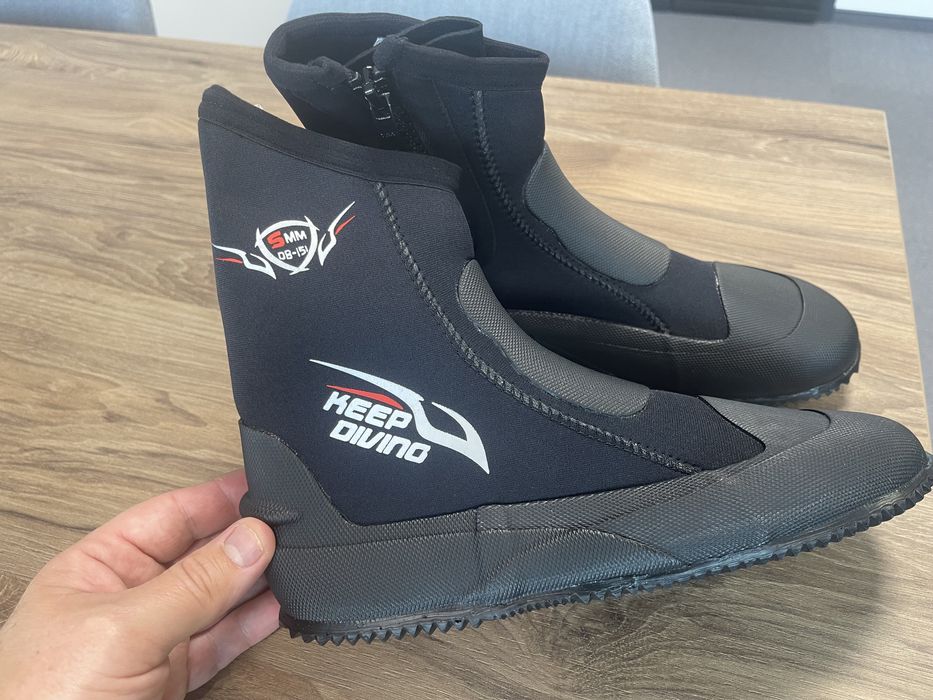 Buty neoprenowe 5 mm do wody nurkowania sup deska 255-260 mm długości