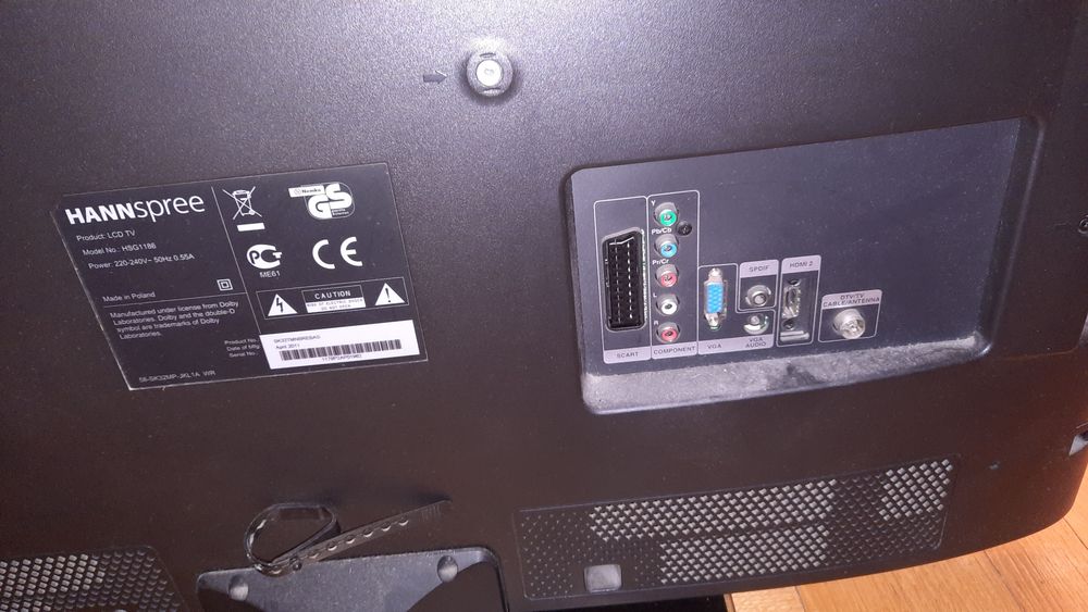 Telewizor LCD  32cale ,,HANNSPREE" sprawny, pilot