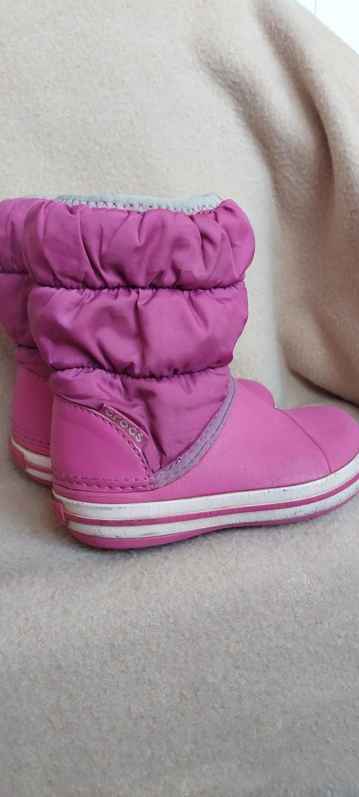 Зимові чоботи Crocs Kids Winter Puff Boot рожеві с6
Зимові чоботи Croc