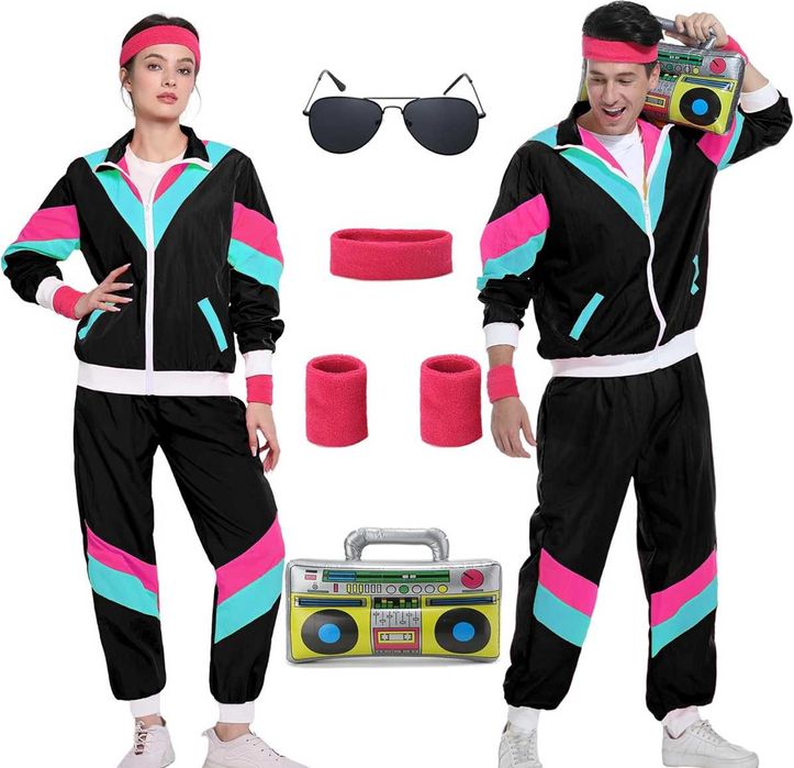 Nowy strój 80s / przebranie / kostium / retro / karnawał / S / !A2638!