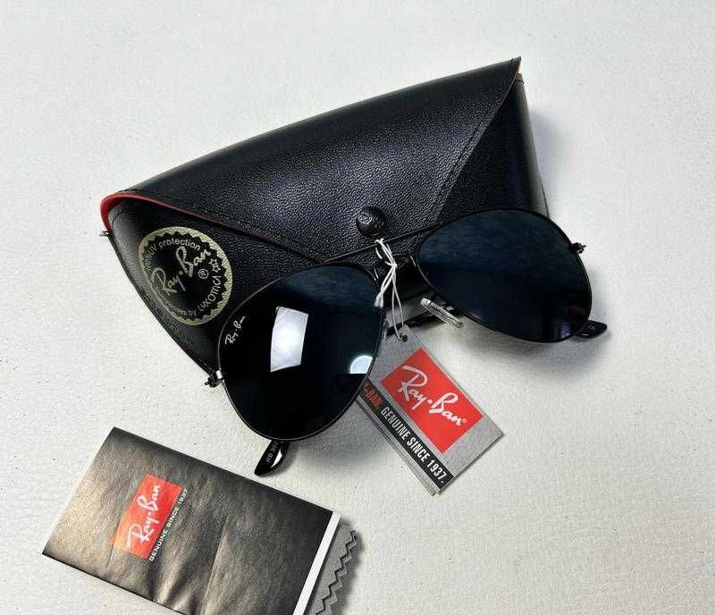 Новые солнцезащитные очки ray ban aviator авиатор оригинал черные