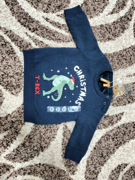 Новорічний реглан, светр, кофта, на фотосесію 0-3 місяці, 60 см