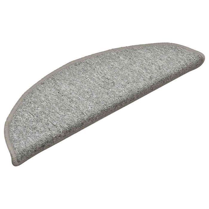 vidaXL Maty na schody 30 szt. Jasnoszary 56x17x3 cm