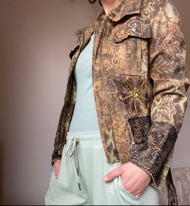 Kurtka włoska z materiału vintage