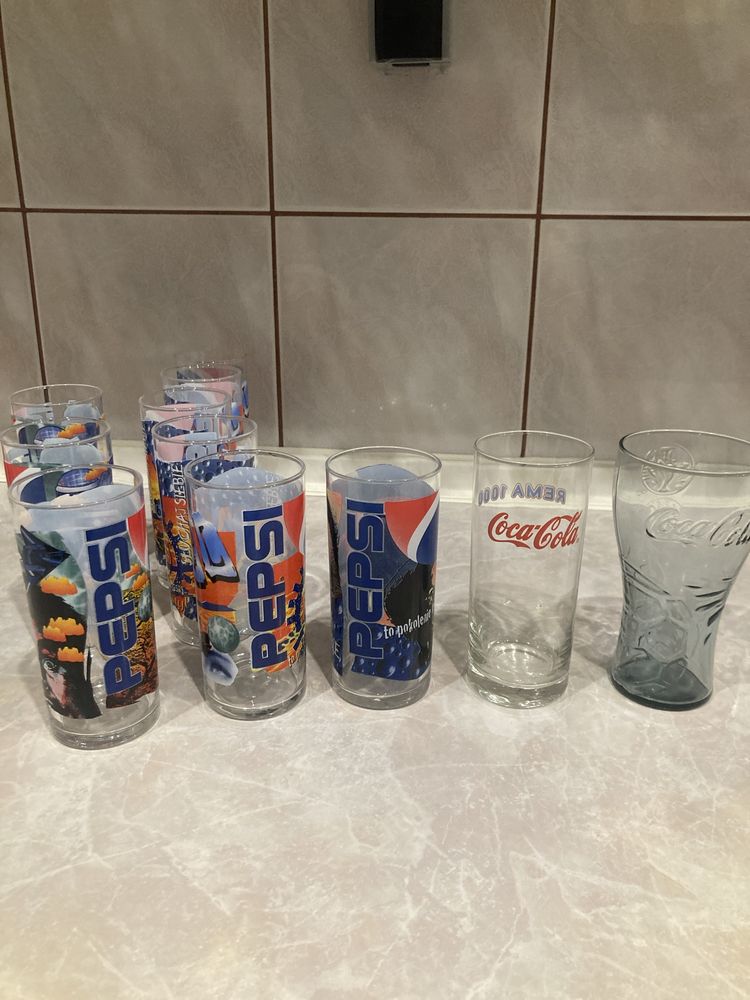Szklanki kolejcjonerskie pepsi/coca cola