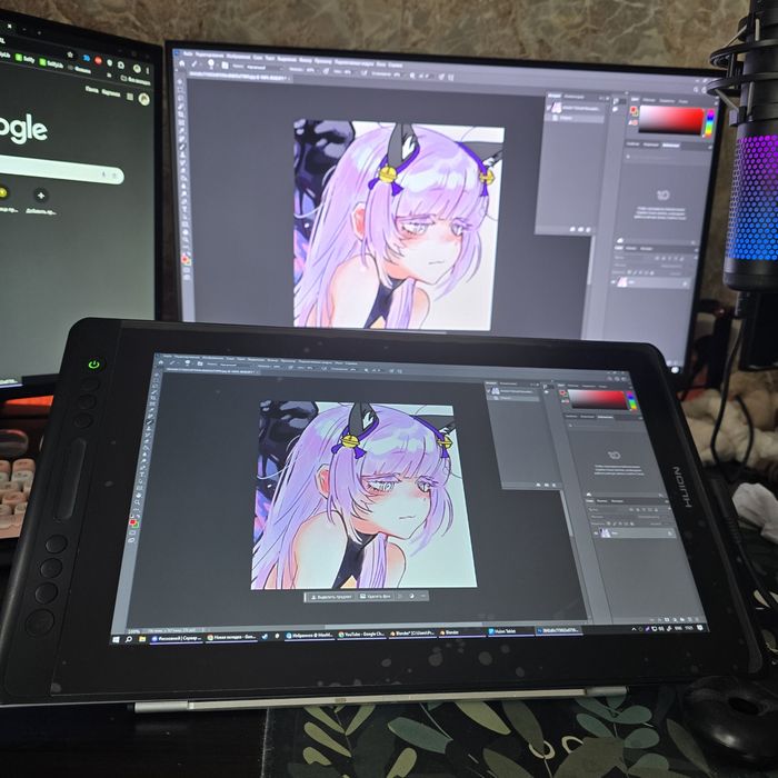 Графічний планшет / монітор - HUION Kamvas Pro 16 + захисна плівка