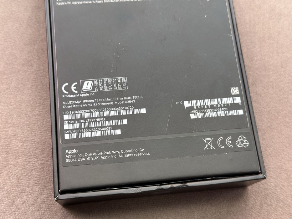 100% bateria - 256gb iPhone 13 Pro Max - Sierra Blue / niebieski