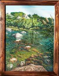 Картина на холсте "Река". Картина маслом.
