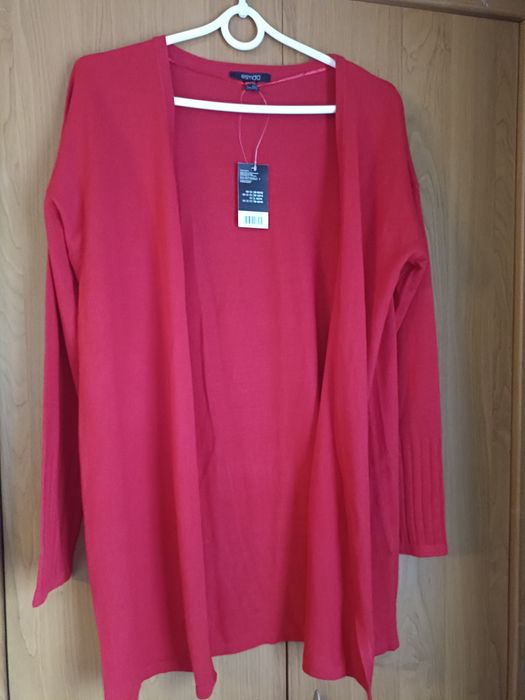 Żakiecik narzutka czerwony roz M -L