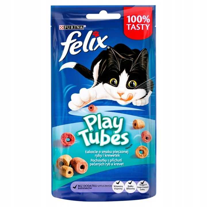 Przysmaki Przekąski Nagrody dla kotka kota Felix Play Tubes Party MIX
