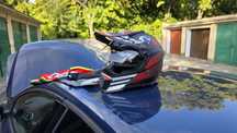 Kask moto. LS2 MX436 Pioneer EVO Saturn Bl/Rd XXL