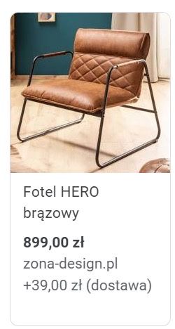 2 szt - Fotele Loft metal skóra eko