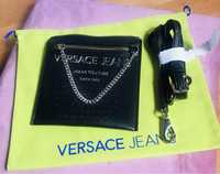 Torebeczka na pasku Versace Couture Jeans, c.granat, zlote dodatki