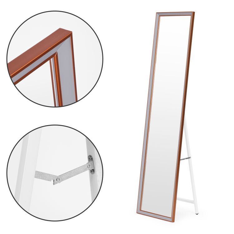 Lustro stojące minimalistyczne z dekoracyjną ramą 155x46 cm