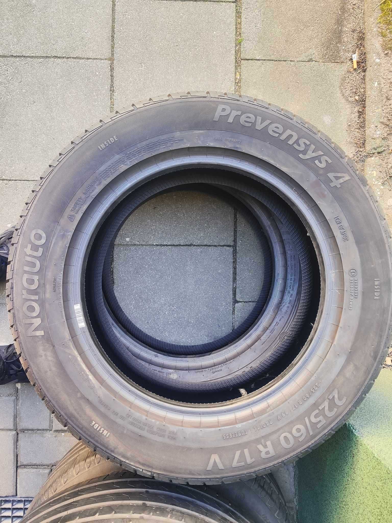 opony letnie 225/60 R17 Norauto 2023, 8,1mm  2szt. bdb
