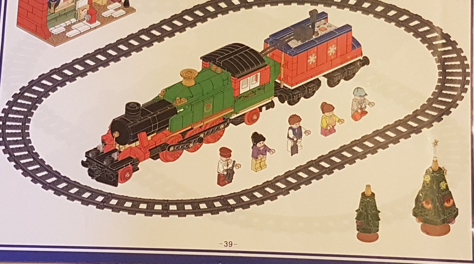 klocki kazi parowóz świąteczny pasuje do lego