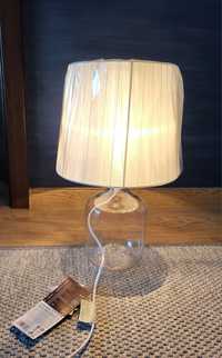 Nowa zafoliowana lampka stołowa nocna biała przeźroczysta Pepco
