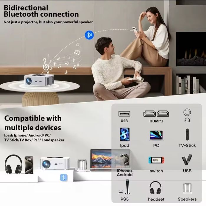 Проектор XWIBSY, 25000Lumen, 4K.