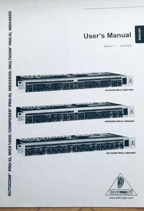 Компрессор Behringer MDX 4600 MULTICOM PRO-XL