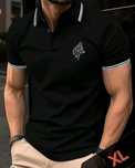 Polo Preto "Wolf" - XL (Novo)