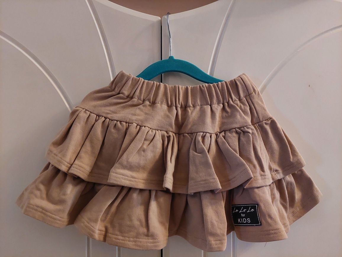 Komplet komplecik dziewczęcy spódnica i krótka bluza  104/110