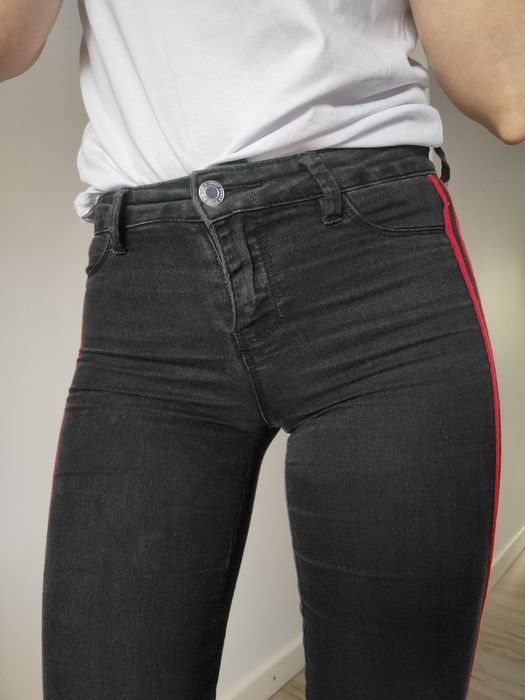 Spodnie rurki xs z lampasem