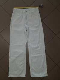 Spodnie "dzwony" jeans białe M/38